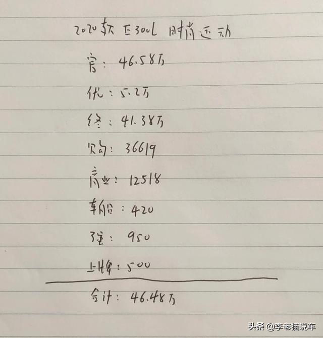 2020款奔跑e300l时髦型目前优惠几？落地大要几？