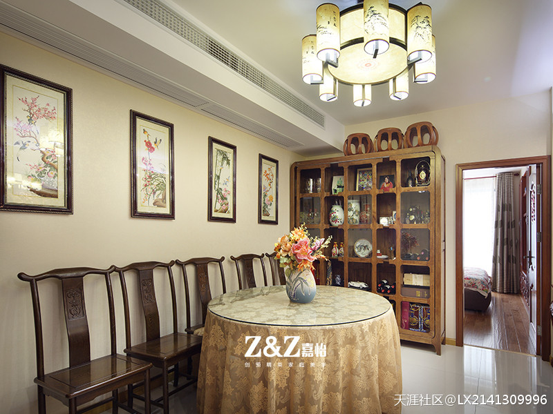 深业滨江半岛133平中式拆修效果图--灿烂风华