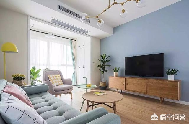 客厅拆修墙壁，用什么颜色都雅？