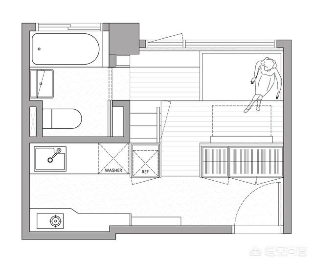 二十多平米的独身小公寓若何设想？