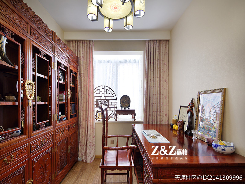 深业滨江半岛133平中式拆修效果图--灿烂风华