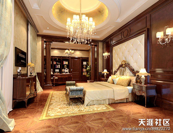 温哥华丛林别墅简欧气概拆修设想效果图