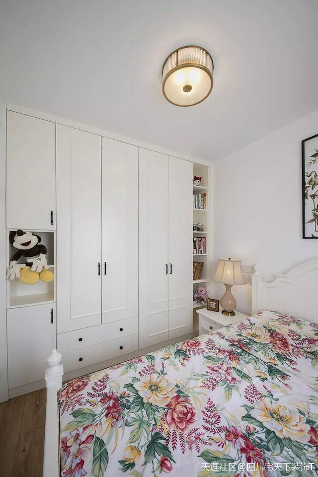 100㎡文雅美式拆修，主卧实心美呆了！(转载)