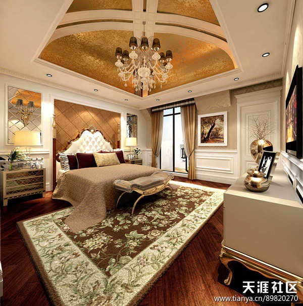 温哥华丛林别墅简欧气概拆修设想效果图