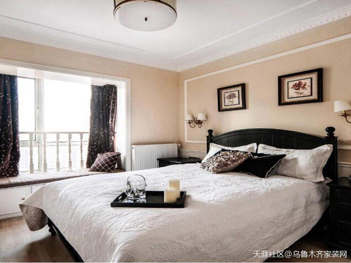 乌鲁木齐最流行的简欧卧室拆修效果图