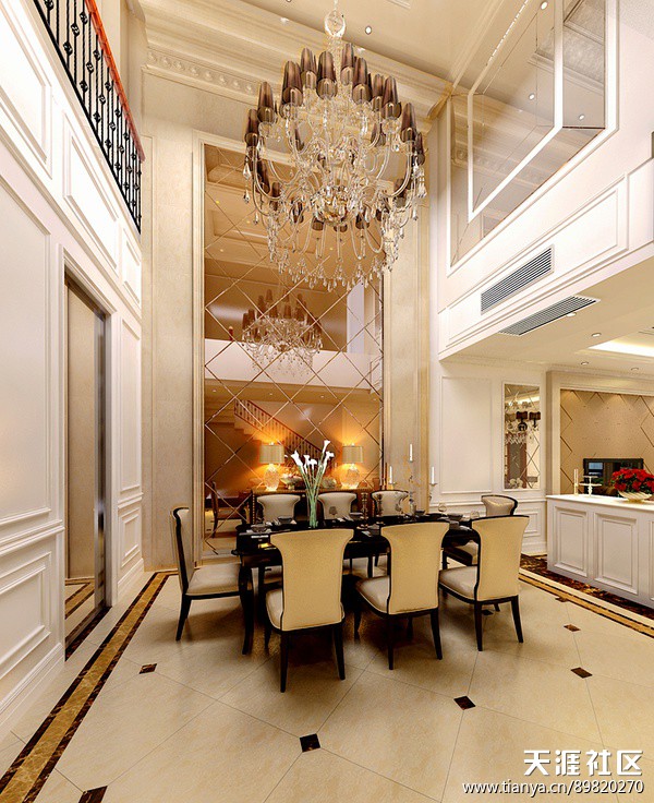 温哥华丛林别墅简欧气概拆修设想效果图