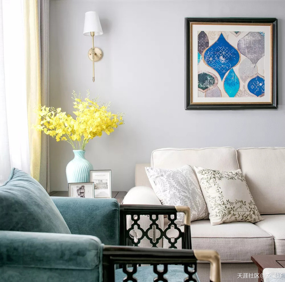 110㎡的美式气概拆修，主卧美成一道光景！