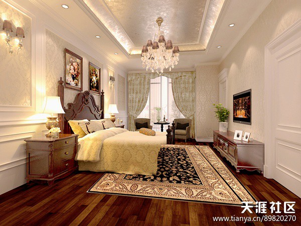 温哥华丛林别墅简欧气概拆修设想效果图