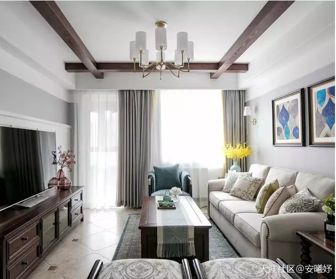 110㎡的美式气概拆修，主卧美成一道光景！