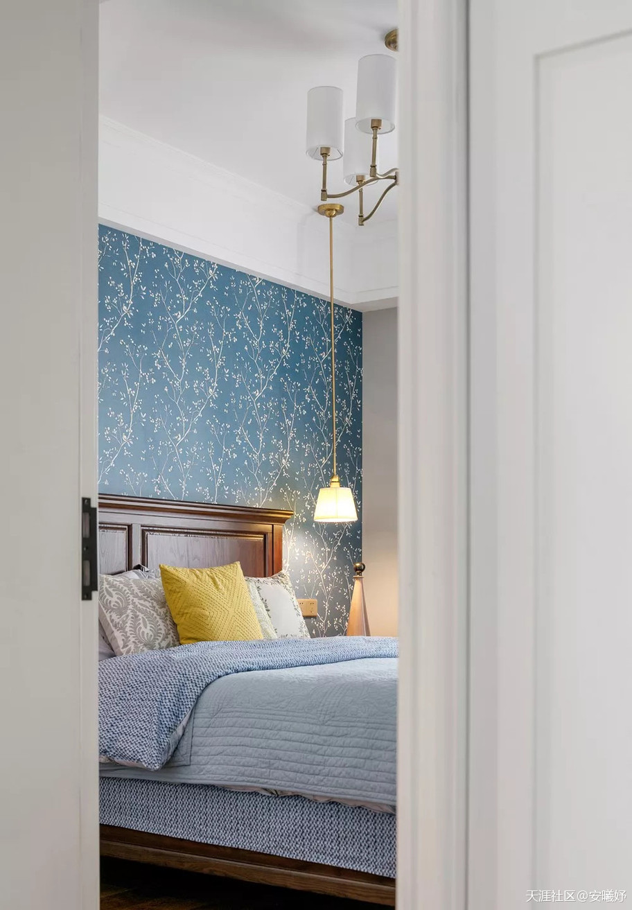 110㎡的美式气概拆修，主卧美成一道光景！