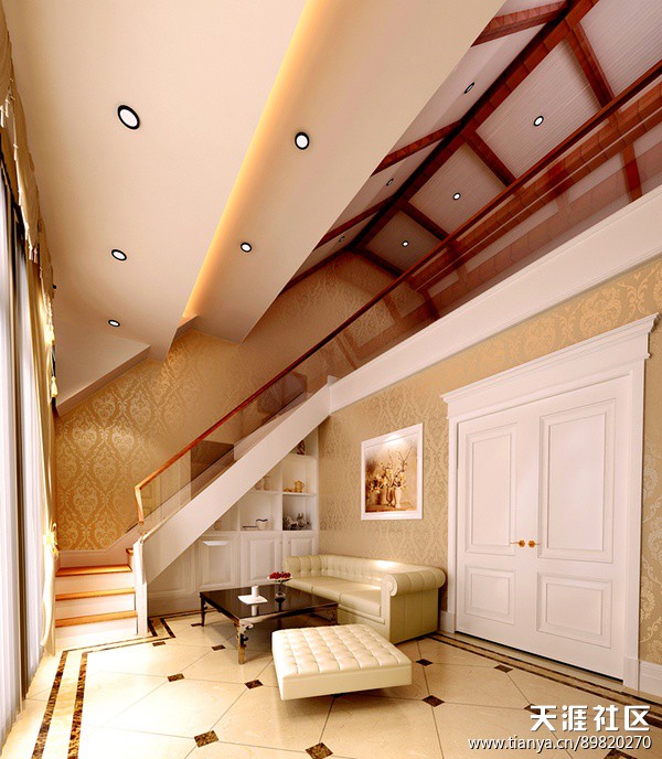 温哥华丛林别墅简欧气概拆修设想效果图