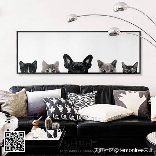 客厅沙发布景墙粉饰画安插效果图赏识。