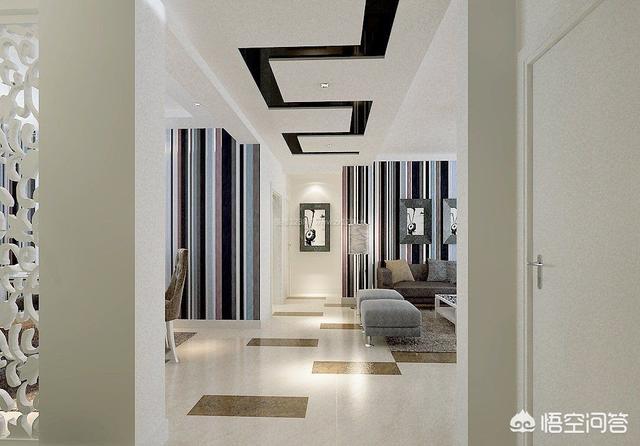 客厅的过道该若何吊顶？