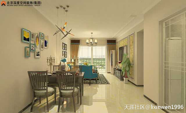 柳州拆修设想——美式气概粉饰效果图(转载)