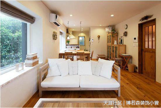 【博若森粉饰】简约而不简单的日式客厅拆修效果图赏析