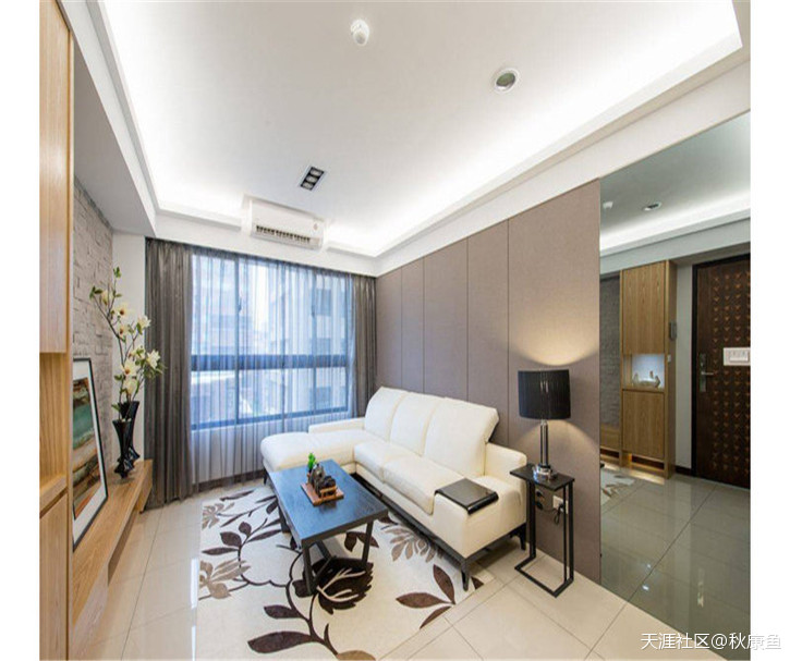 元度粉饰35天拎包住十大现代简约气概客厅落成效果图