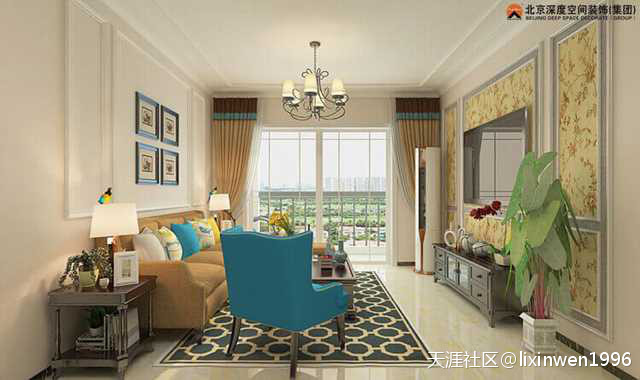 柳州拆修设想——美式气概粉饰效果图(转载)