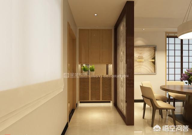 进门就是餐厅厨房，玄关鞋柜若何设想？