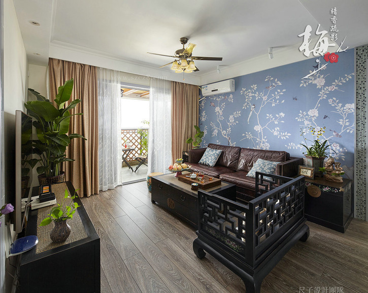 【石家庄碧景园拆修】129平米-新中式气概拆修效果图-瀚沃粉饰