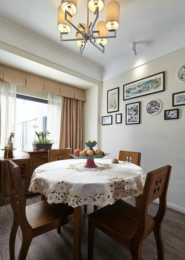 【石家庄碧景园拆修】129平米-新中式气概拆修效果图-瀚沃粉饰