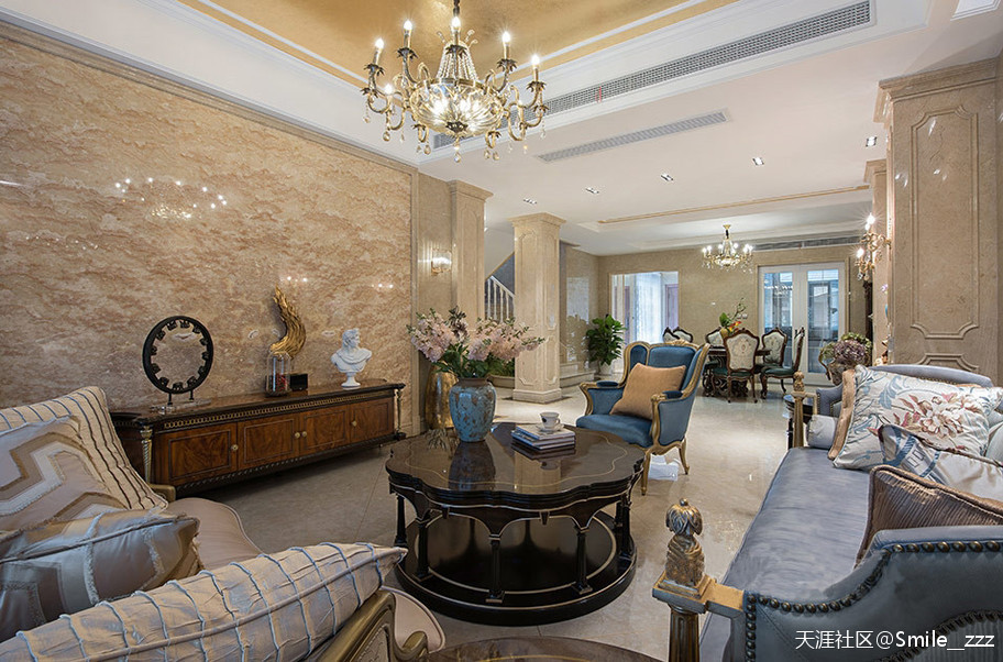 简欧气概的别墅拆修设想，为你打造你所热爱的家