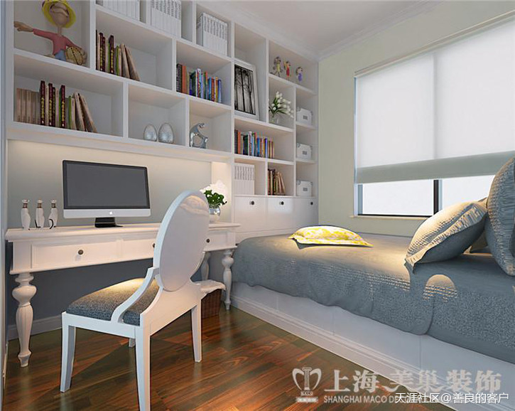 郑州建业二号城邦贰四室两厅140平方简欧气概拆修案例效果图展现