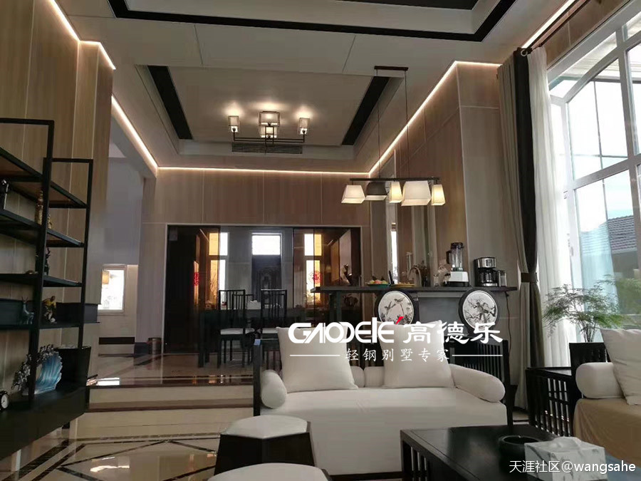 新农村二层轻钢别墅效果图赏识（含室内拆修完后的实在案例）