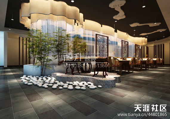 鹤壁茶室设想拆修效果图龙升粉饰设想造做