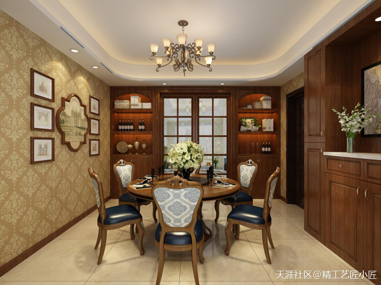 襄阳拆修案例|状元府140㎡美式气概，爱上复古的家居生活！