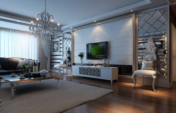 绿城水岸名苑140平方三室两厅简约欧式拆修效果图