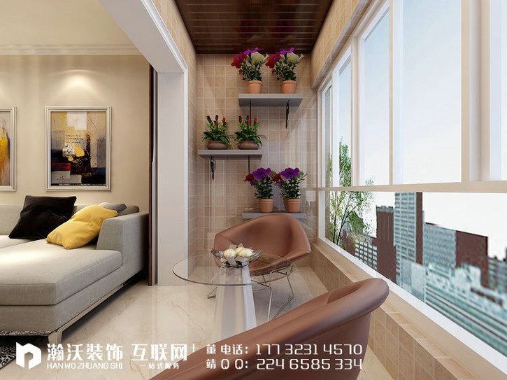 【石家庄新源燕府拆修】186平米-现代简约气概拆修效果图-瀚沃粉饰