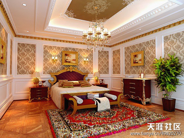 碧水庄园欧式风古典格拆修设想效果图