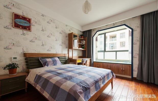 隆源国际城120平中式气概拆修效果图参考案例--天鹅湖粉饰