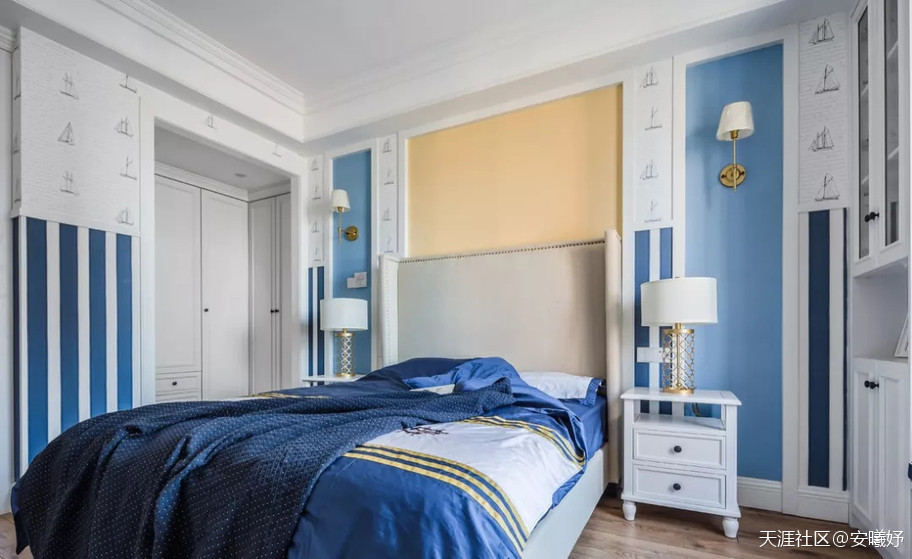 超都雅的140㎡美式拆修，快来一睹芳容吧！主卧藏了个大衣帽间！