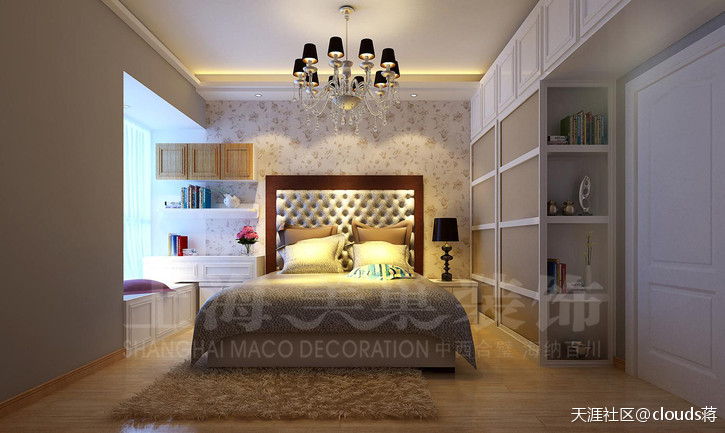 昌建誉峰86.64平两室两厅现代简约气概拆修效果图