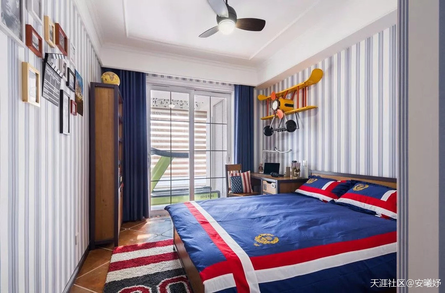 160㎡复古美式拆修，主卧实的好标致！