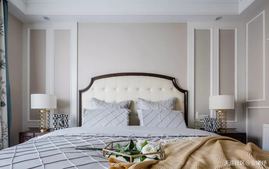 超都雅的140㎡美式拆修，快来一睹芳容吧！主卧藏了个大衣帽间！