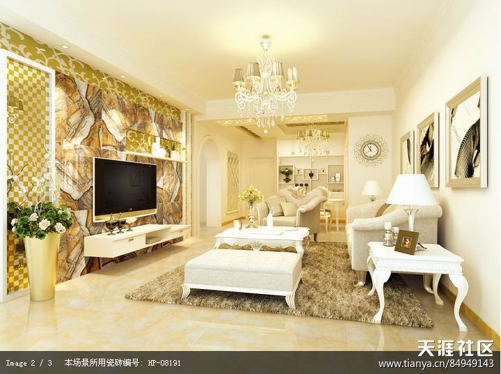 客厅设想的效果图展现厅