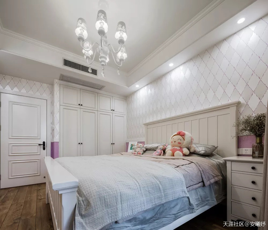 超都雅的140㎡美式拆修，快来一睹芳容吧！主卧藏了个大衣帽间！