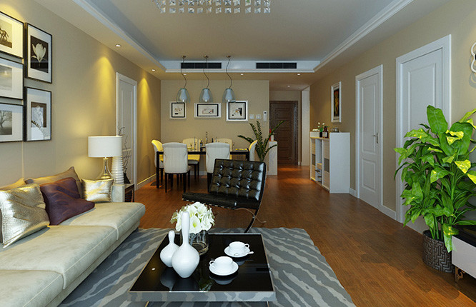 橄榄城伍号院三室两厅139平方拆修效果图