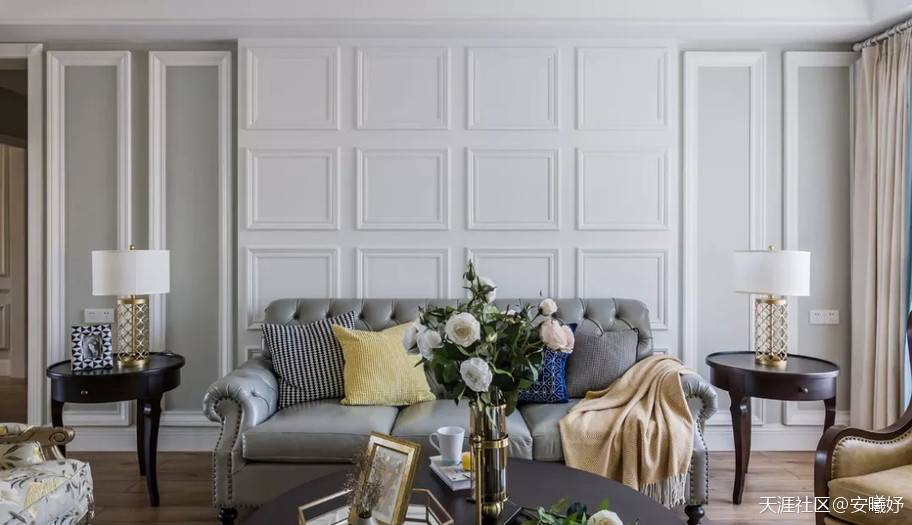 超都雅的140㎡美式拆修，快来一睹芳容吧！主卧藏了个大衣帽间！