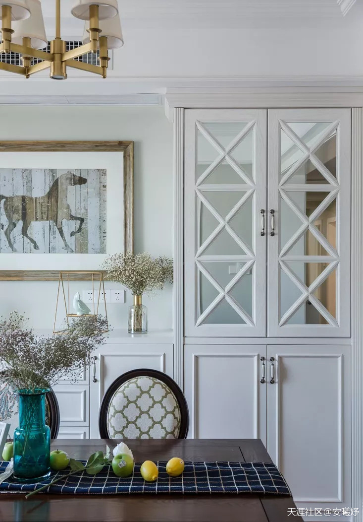 超都雅的140㎡美式拆修，快来一睹芳容吧！主卧藏了个大衣帽间！