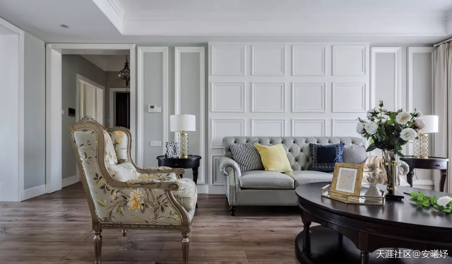 超都雅的140㎡美式拆修，快来一睹芳容吧！主卧藏了个大衣帽间！