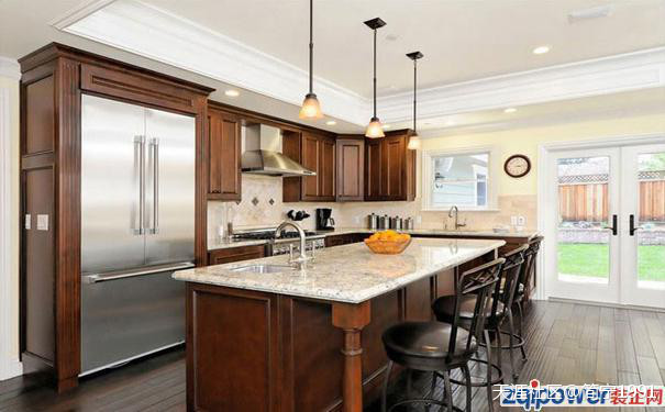 饱含美食与爱的清冷系厨房拆修效果图