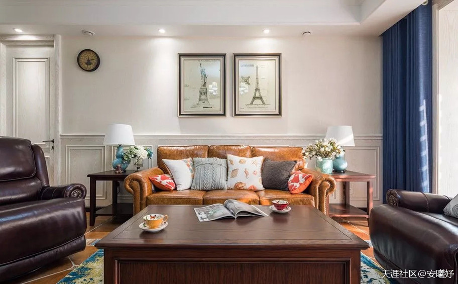 160㎡复古美式拆修，主卧实的好标致！