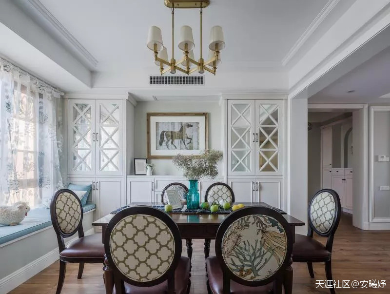 超都雅的140㎡美式拆修，快来一睹芳容吧！主卧藏了个大衣帽间！