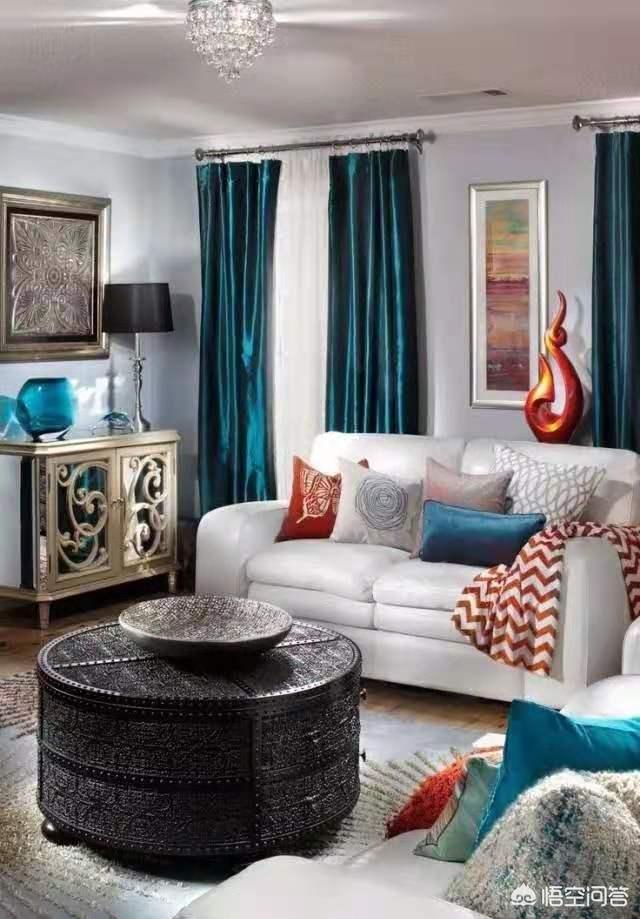 简欧气概空中浅灰，墙面暖色如何配窗帘？