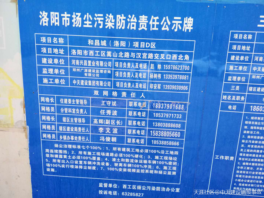 中天建设集团有限公司在合昌城（洛阳）D区建设中涉嫌隐瞒报安全生产事故