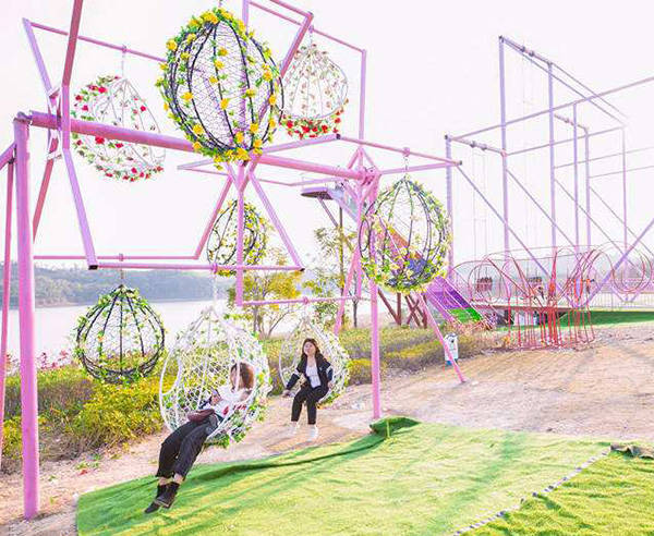 新型儿童游乐设备 无动力游乐设备 网红秋千大全