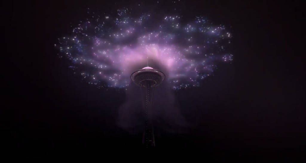 景区夜游 | 前沿分享AR灯光秀--西雅图“太空针塔”